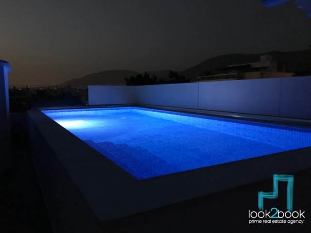 FURNISHED PENTHOUSE MAISONETTE WITH PRIVATE SWIMMING POOL SEA VIEW IN KATO VOULA 
